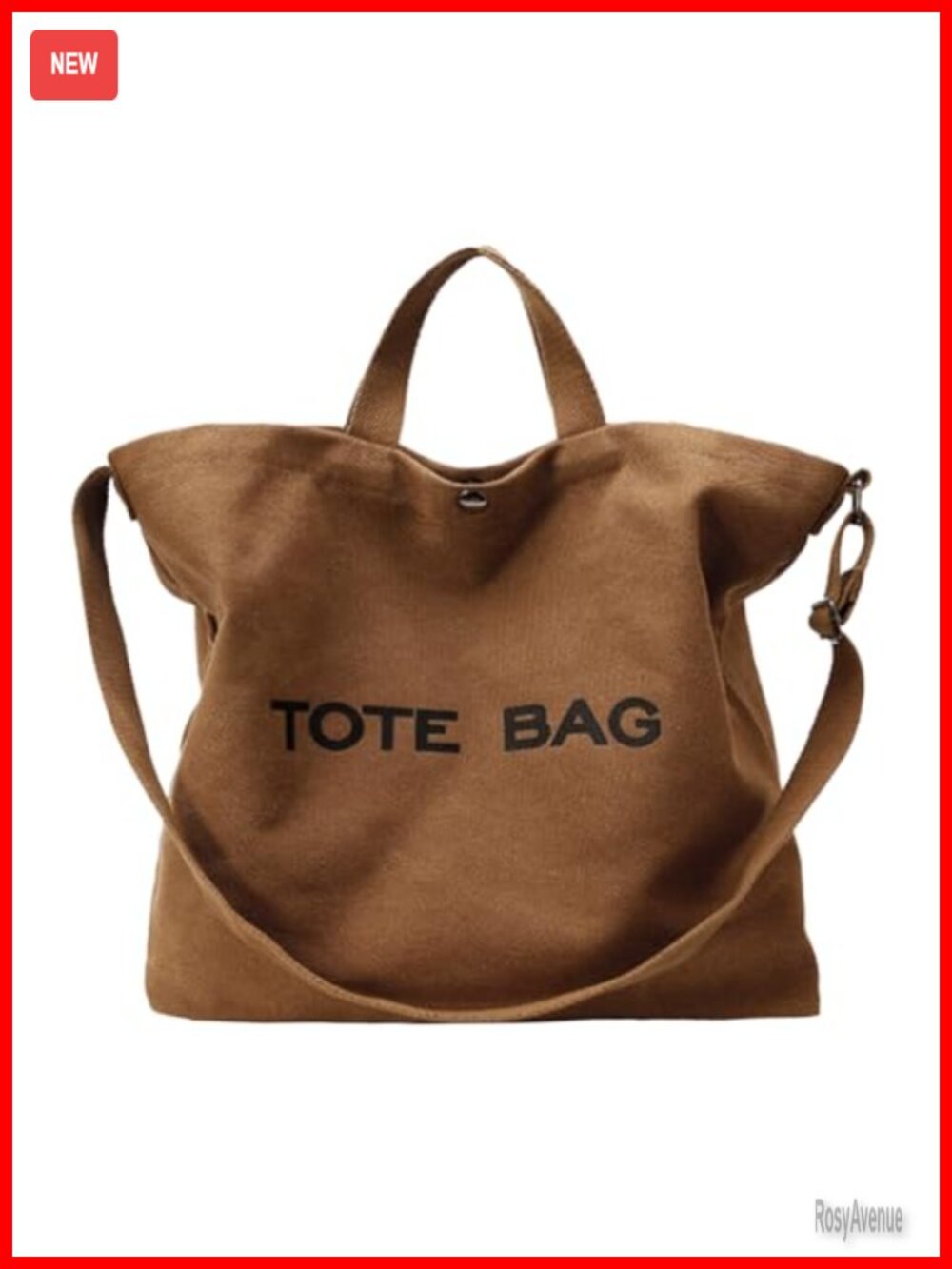 Canvas Tote Bag Large Capacity Crossbody Shoulder Bag